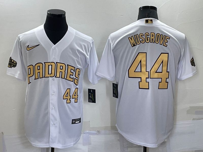 Men San Diego Padres 44 Musgrove White 2022 All Star Nike MLB Jersey